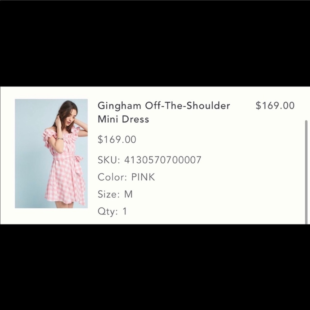 Anthropologie Steele Pink Gingham Dress - Picture 7 of 10